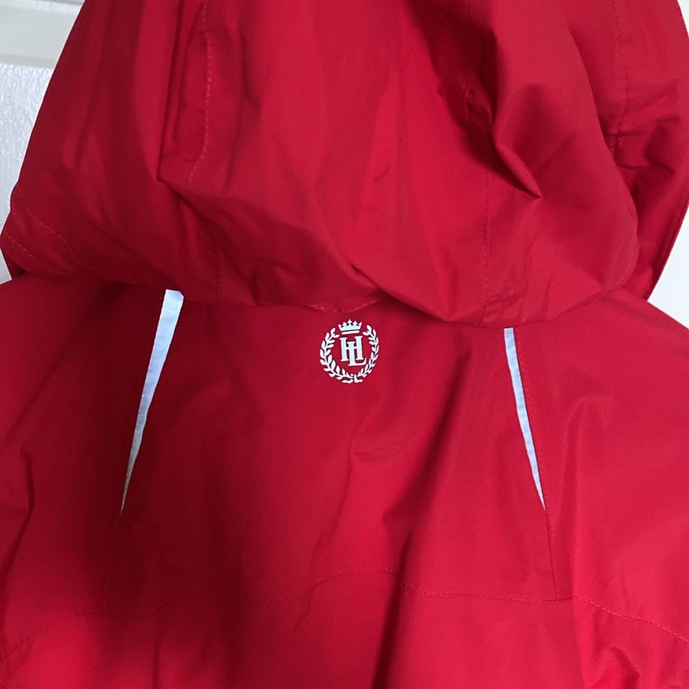 SALE🎈 Henry Lloyd Red Hooded Yachting Jacket with Gray Lining - Picture 10 of 17